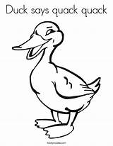 Duck Quack Coloring Pages Says Kids Clipart Printable Ducks Color Print Cliparts Quacking Worksheet Bath Built California Usa Rocks Library sketch template