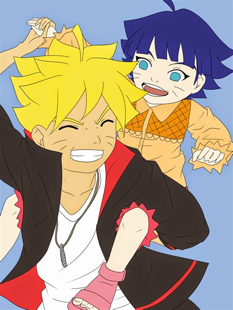 Fan Art Naruto Bolt And Himawari Uzumaki Freelance