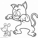Mouse Cat Coloring Pages Mighty Getcolorings Color Printable sketch template