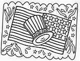 Coloring Kids Pages 4th July Hat sketch template