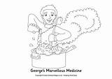 Medicine Marvellous Colouring Georges George Roald Dahl Pages Activities Activityvillage Characters Activity Magic Books Village Explore Kids Choose Board sketch template