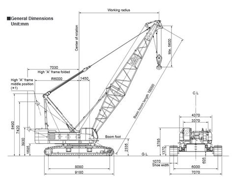 crawler crane cch  ihi construction machinery limited boom lattice  construction