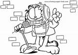 Garfield Coloring Pages Cartoon Color Comedian Character Printable Comediante Kids Sheets Characters Para Colorear Cartoons Found 為孩子的色頁 sketch template