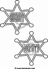 Coloring Sheriff Printable Pages Rodeo Badges Ages Badge Print sketch template