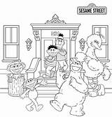 Street Sesame Coloring Pages Characters Printable Worksheets Azcoloring Via sketch template