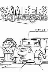Colorare Disegni Amber Trasform Ambulanza sketch template