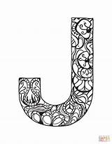 Coloring Letter Zentangle Pages Letters Printable Alphabet Supercoloring Kids Adults Print Tamil Drawing Sheets Version Lettering Visit Choose Board Paper sketch template