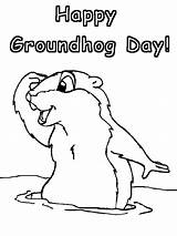 Coloring Hog Getcolorings Groundhog sketch template