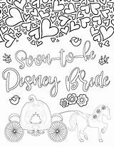 Coloring Engaged Pages Disney Bride Just Click Soon Thisfairytalelife sketch template