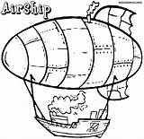Airship Colorings sketch template