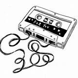 Cassette Musica Discos sketch template
