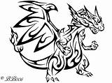 Pokemon Charizard Mega Tribal Coloring Pages Colouring Drawing Deviantart Evolution Printable Color Tattoo Print Clipartmag Getcolorings Tattoos Kids Para Choose sketch template