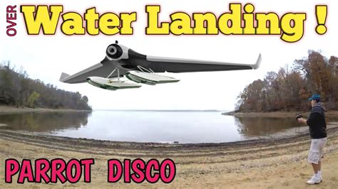parrot disco drone water landing youtube