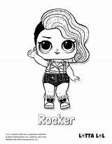 Lol Coloring Pages Dolls Glitter Rocker Surprise Doll Printable Lotta Kids Series Color Colouring Baby Bee Girls Drawing Print Da sketch template