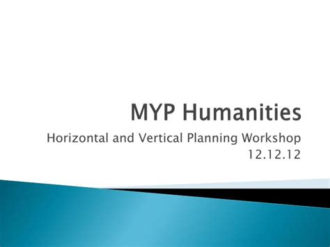 myp humanities powerpoint    id