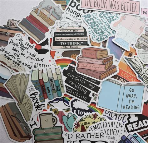 pack   book sticker set school stickers library stickers etsy