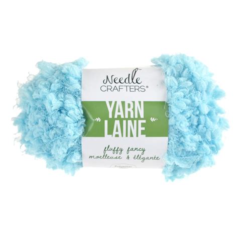 fluffy fancy solid colored polyester yarn bundle  yard baby blue