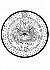 Mandala Coloring Cosmic Indian Spheres Pages Hellokids Mandalas Worksheet Print Color Online Designlooter sketch template
