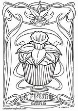 Coloring Pages Cookbook Adult Adults Colouring Color Bored Cup Getdrawings Drawing Cake Bake Fantasy Book Icolor Cupcakes Tea Auswählen Pinnwand sketch template