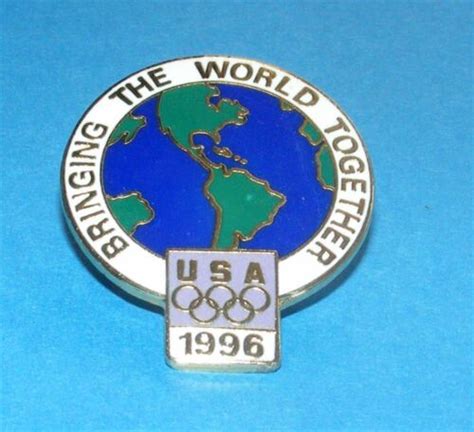 Atlanta 1996 Olympic Collectible Logo Pin Bringing The World Together