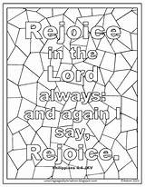 Philippians Verse Rejoice Bible Adron sketch template