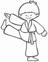 Coloring Pages Para Kids Colorear Taekwondo Karate sketch template