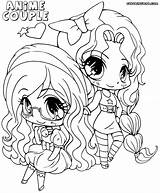 Anime Couple Coloring Pages Colorings sketch template