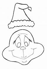 Grinch Printable Template Coloring Christmas Pages Stole Face Simple sketch template