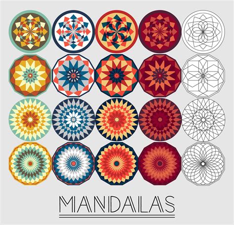 simple mandalas  decorations design bundles