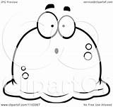 Blob Surprised Pudgy Clipart Cartoon Outlined Coloring Vector Cory Thoman Royalty sketch template