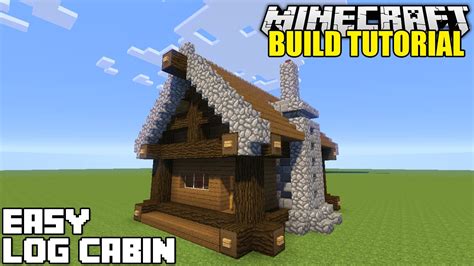 minecraft   build  small log cabin tutorial easy survival minecraft house youtube