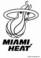 Heat Miami Coloring Pages Nba Logo Print Window Browser Da sketch template