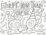 Year Coloring Pages Happy Years Christian Doodle Alley Color Hat Getcolorings Printable Popular Print Doodles sketch template