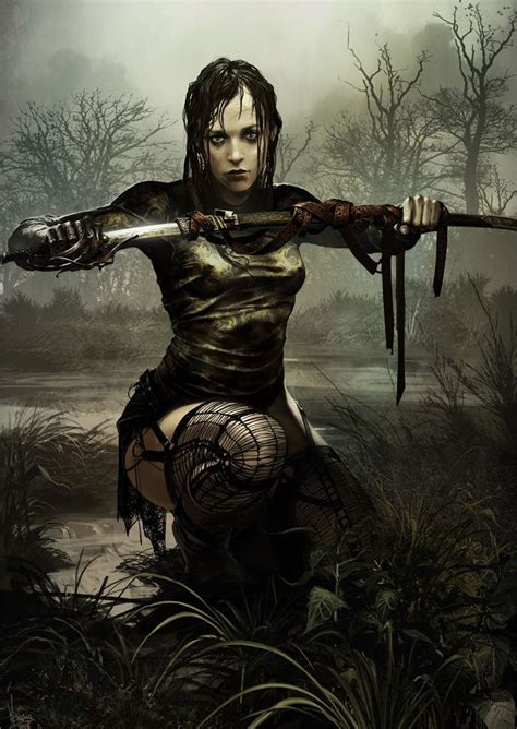 Goth Girl With A Sword And No Bra Art Pinterest