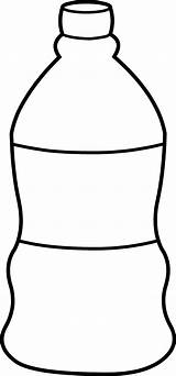 Bottle Water Clipart Clip Coloring Plastic Drawing Soda Line Cliparts Pitcher Bottled Jug Liter Kids Template Empty Cup Pages Library sketch template