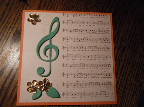 creaties van joyce kaarten met thema muziek