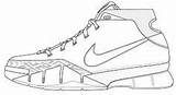 Shoe Drawing Shoes Nike Jordan Outline Template Kobe Sneakers Coloring Pages Air Blank Drawings Michael Sketches Jordania Converse Basketball Sneaker sketch template