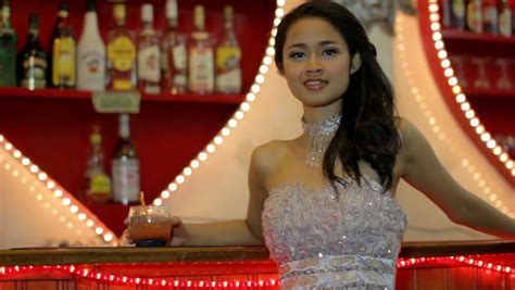 Gorgeous Asian Woman Alone At A Bar Stock Footage Video 2931922