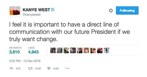 kanye west deletes   team trump tweets vents  lack  communication  president
