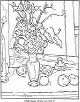 Coloring Pages Dover Masterpieces Paul Renoir Botticelli Cezanne Picasso Paintings Color Publications Colouring Great Life Vase Still Blue Books Sheets sketch template