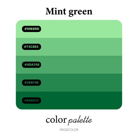 mint green color palettes accurately  codes perfect