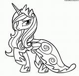 Princesa Cadance Pony Colorear Vestida sketch template