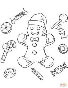 christmas gingerbread coloring page  printable coloring pages