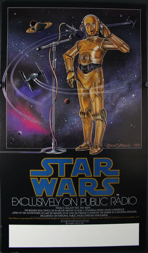 star wars original npr radio broadcast poster  sale