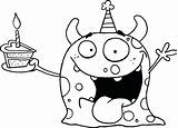 Monster Coloring Pages Funny Getcolorings Cute sketch template