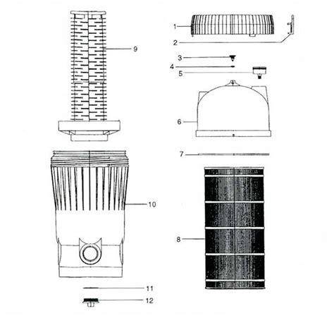 jacuzzi sherlok cartridge filter parts diagram