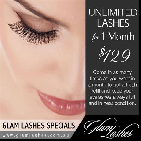 glam lashes unlimited lashes   month      times