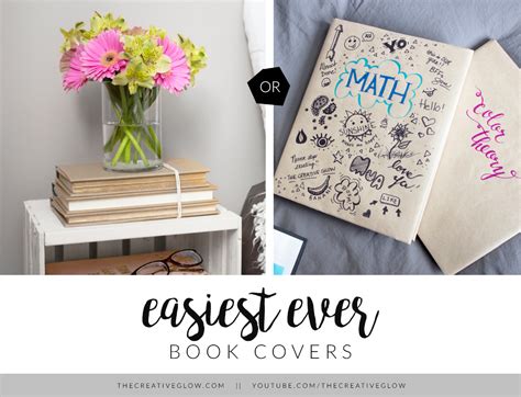 easiest book covers   school  home decor  creative glow