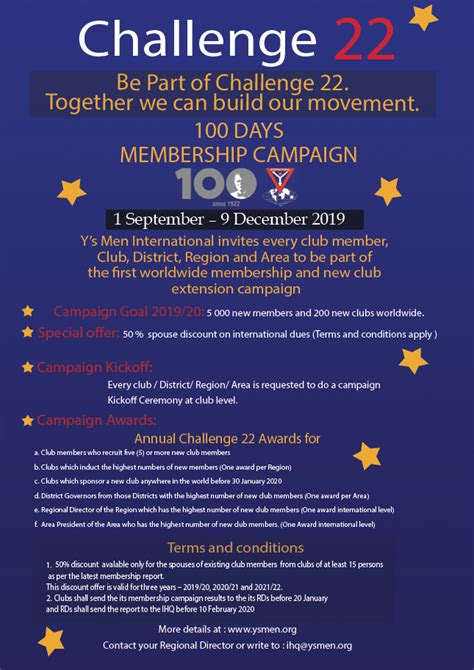 day membership campaign ys men international
