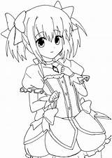 Madoka Magica Drawing Coloring Pages Realistic Template Deviantart sketch template